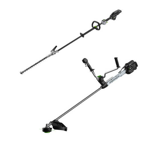 EGO 56V PRO X Line Trimmer Brush Cutter & Long Reach Hedge HTX5300-PA Trimmer Bundle