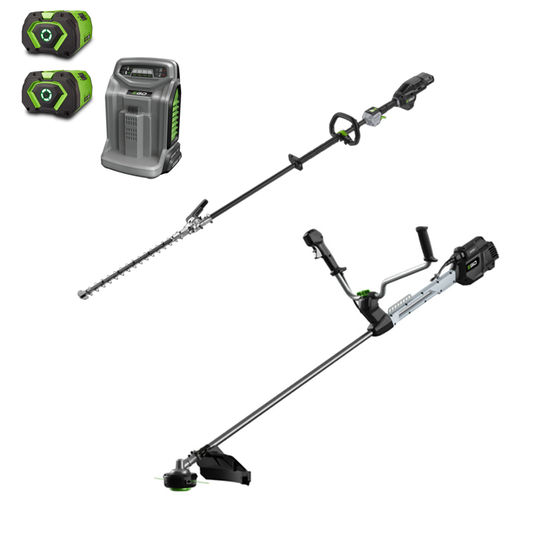 EGO 56V PRO X Line Trimmer Brush Cutter BCX4500 & Long Reach Hedge HTX5300-PA Trimmer Kit