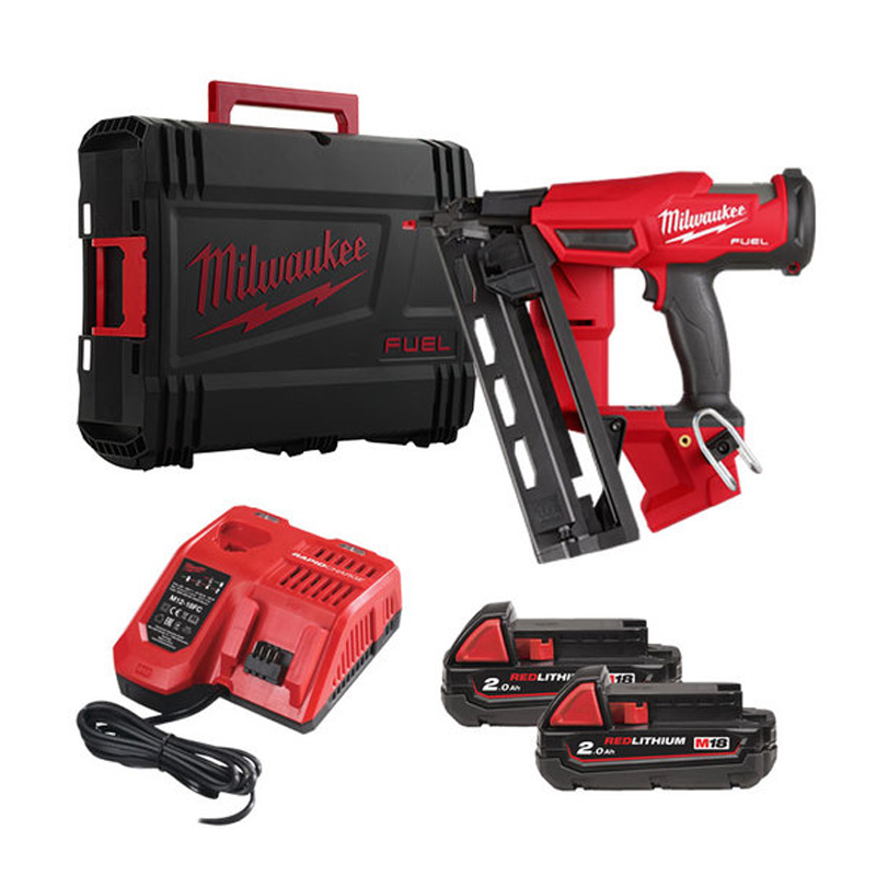 Milwaukee M18FN16GA-202X M18 Fuel 16GA Angle Nailer 2 X 2.0AH