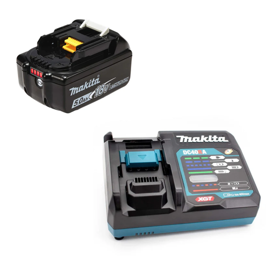 Makita BL4050 40V 5.0AH Li-ion Battery + DC40RA Charger Bundle