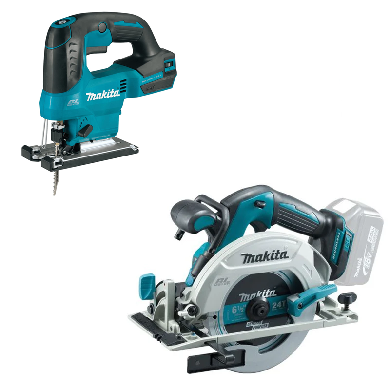 Makita 18V LXT 165mm Circular Saw DHS680Z + Jigsaw DJV184Z Brushless Twin Pack