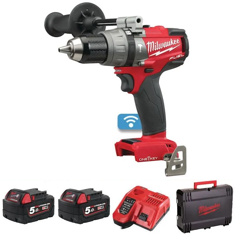 Milwaukee M18ONEPD-502X M18 Fuel One Key Precussion Drill Kit