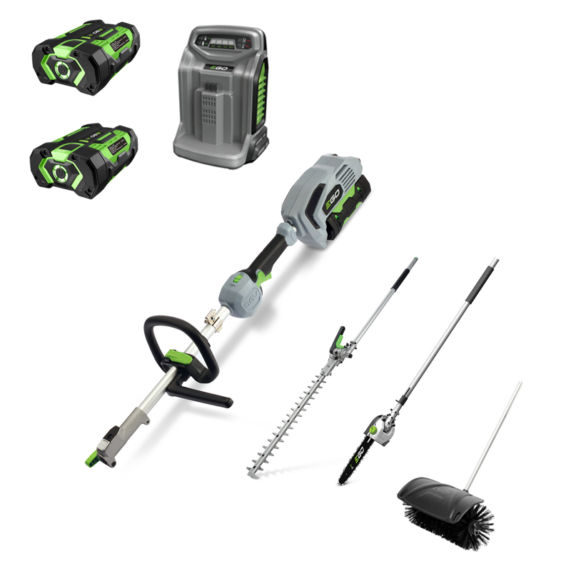 EGO 56V Powerhead + Attachments Bundle (2x 2.5Ah Batteries + Fast Charger)