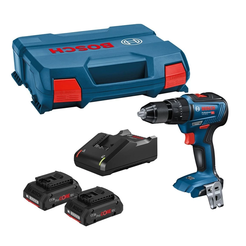 Bosch GSB18V-55 Brushless Combi Drill c/w 2x 4.0Ah ProCore