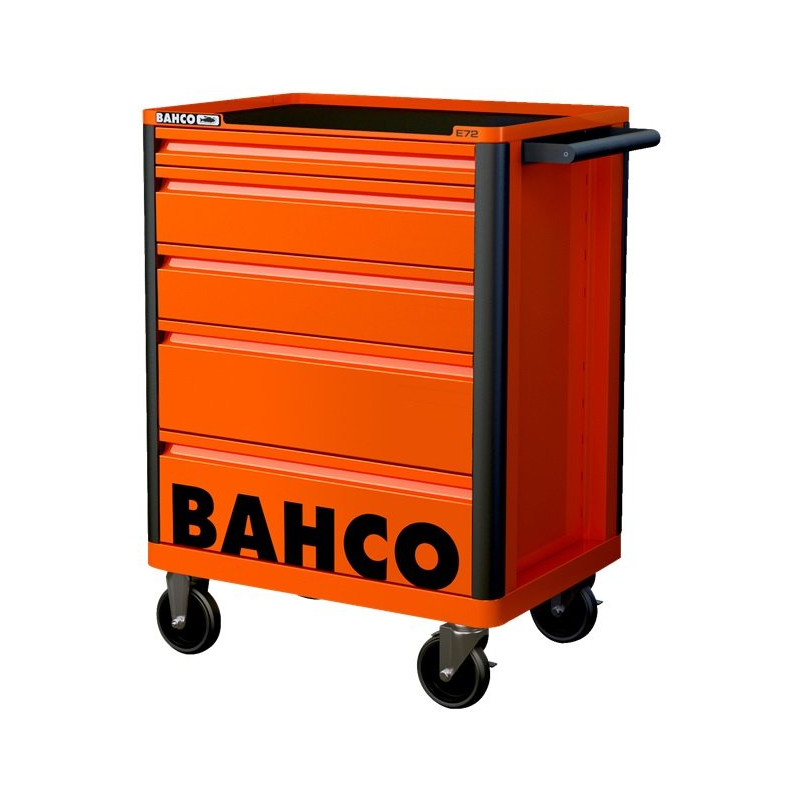 BAHCO 1472K5 5 Drawer 26'' Orange Tool Trolley Cabinet Chest