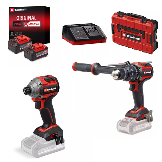 Einhell PXC 18V Professional Brushless Twinpack (2x 5.2Ah Batteries & Fast Charger)